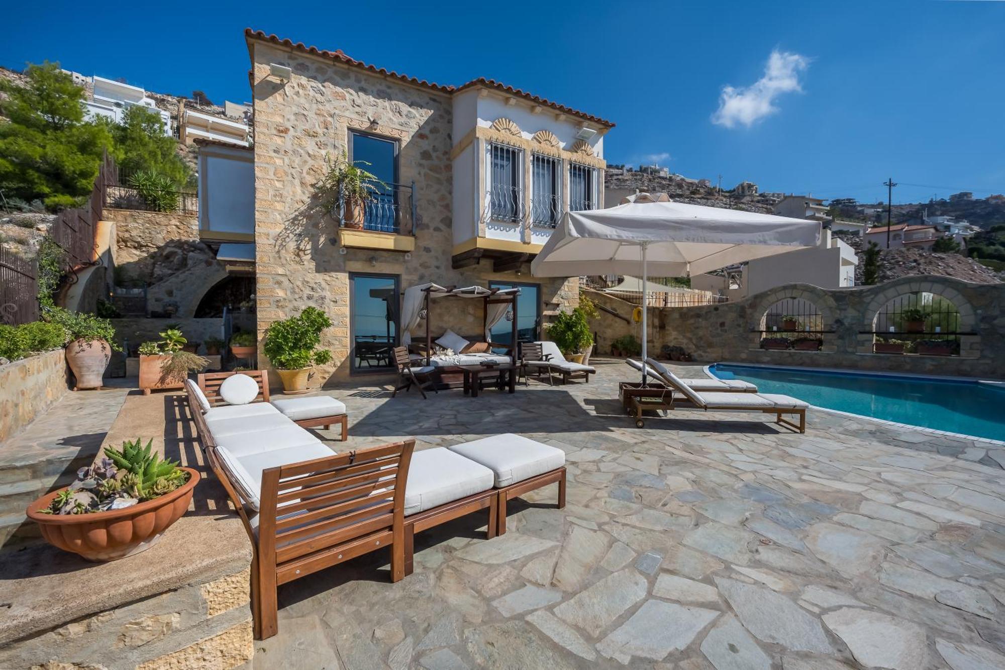 Vila Four Seasons Stonework Castle Lagonisi Exteriér fotografie