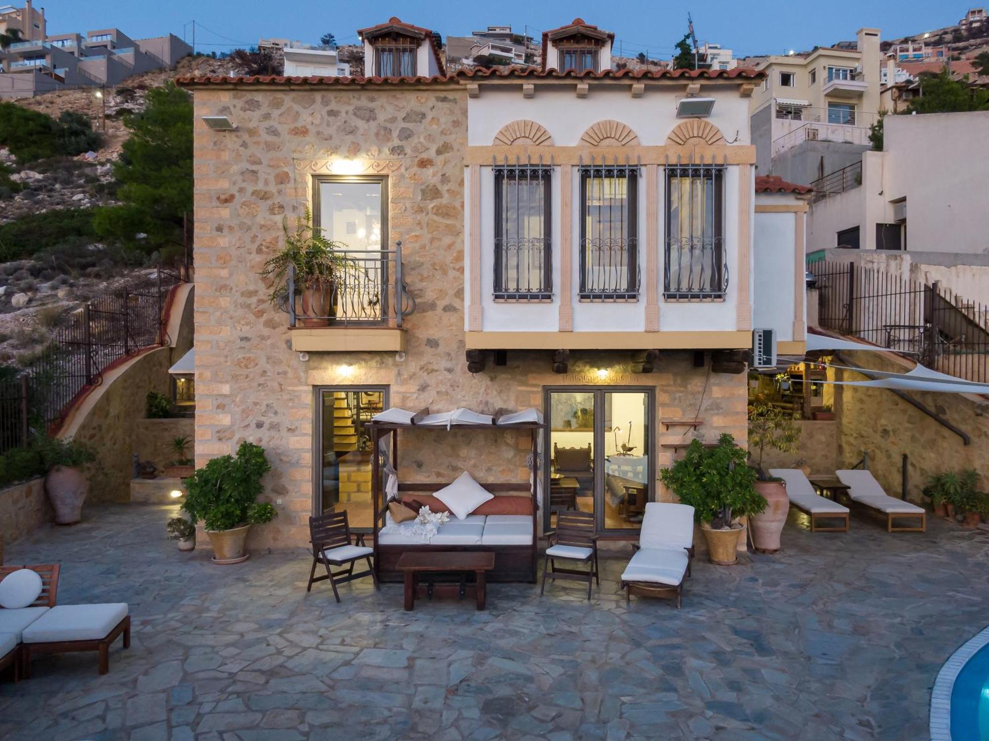 Vila Four Seasons Stonework Castle Lagonisi Exteriér fotografie